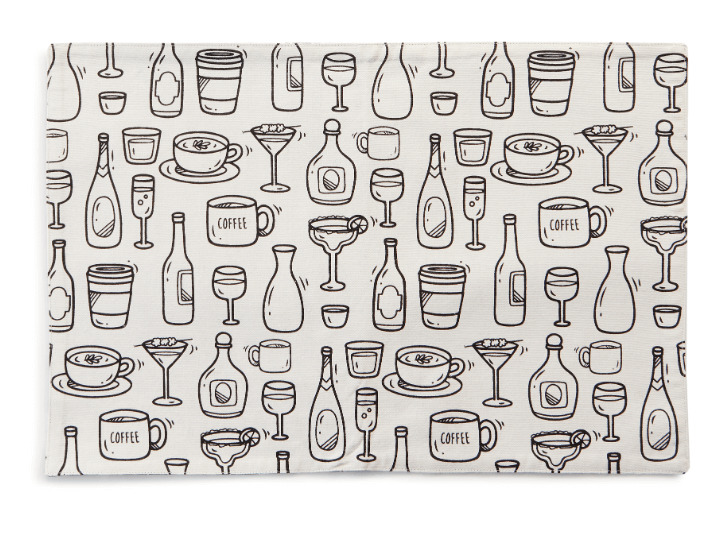 Cocktails Placemat • Heirloom Linens • Canadian Bedding in Victoria BC