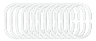 C Shower Curtain Hooks • Heirloom Linens • Canadian Bedding in Victoria BC