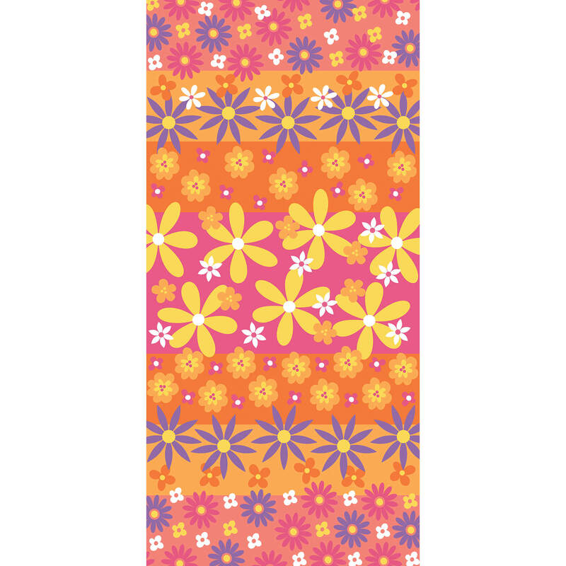 Flower Power Velour Round Towel