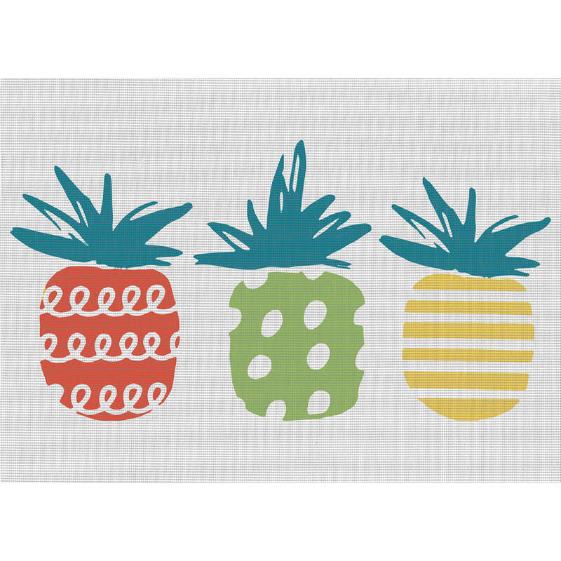 Textaline Placemats Pineapples • Heirloom Linens • Canadian Bedding