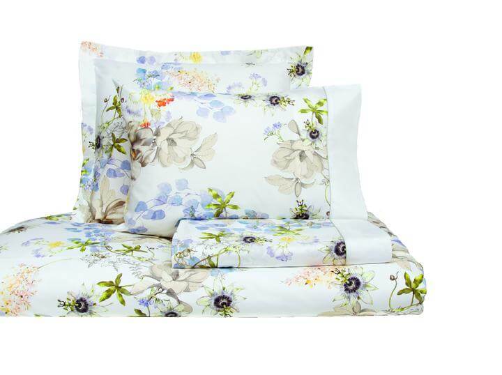 Passion Flower Bedding by St. Pierre • Heirloom Linens • Canadian