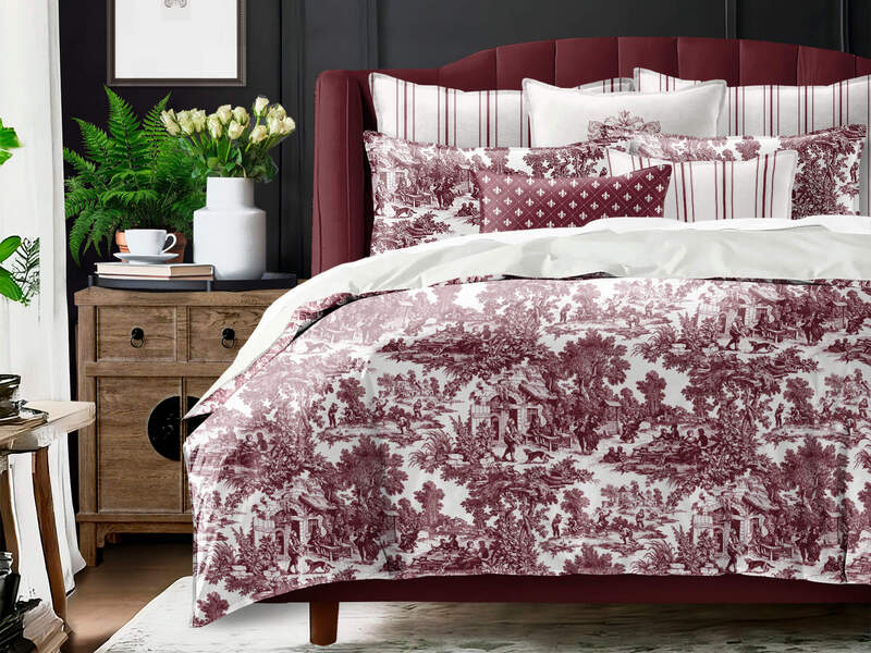 Au Village Merlot<br>Bedding by 6ix Tailors