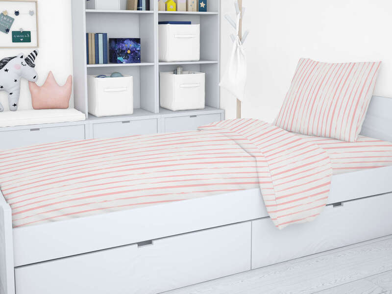 Pink Stripe Organic Sheet Set