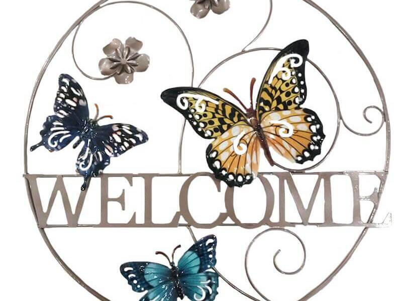 Butterfly Welcome Wall Decor