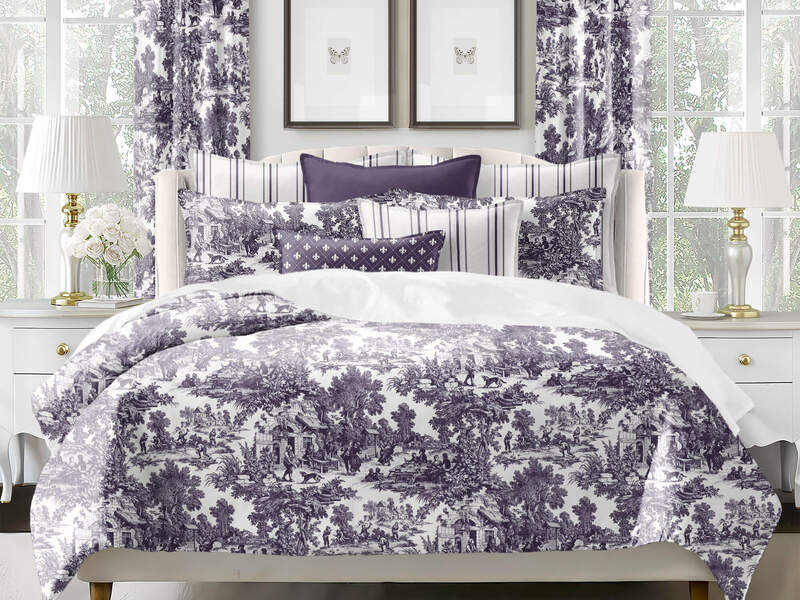 Au Village Eggplant<br>Bedding by 6ix Tailors