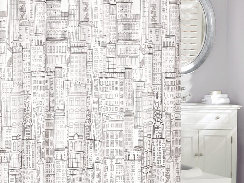 City Scape<br>Shower Curtain