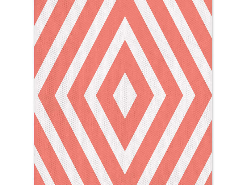 Woven Outdoor Floor Mats - Coral Geo