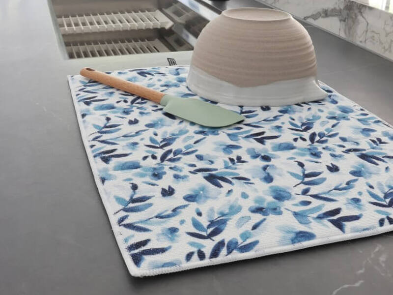 Watercolour Blue Drying Mat
