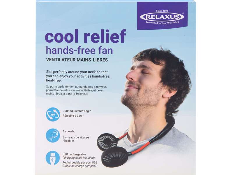 Cool Relief Hands Free Fan <br> By Relaxus