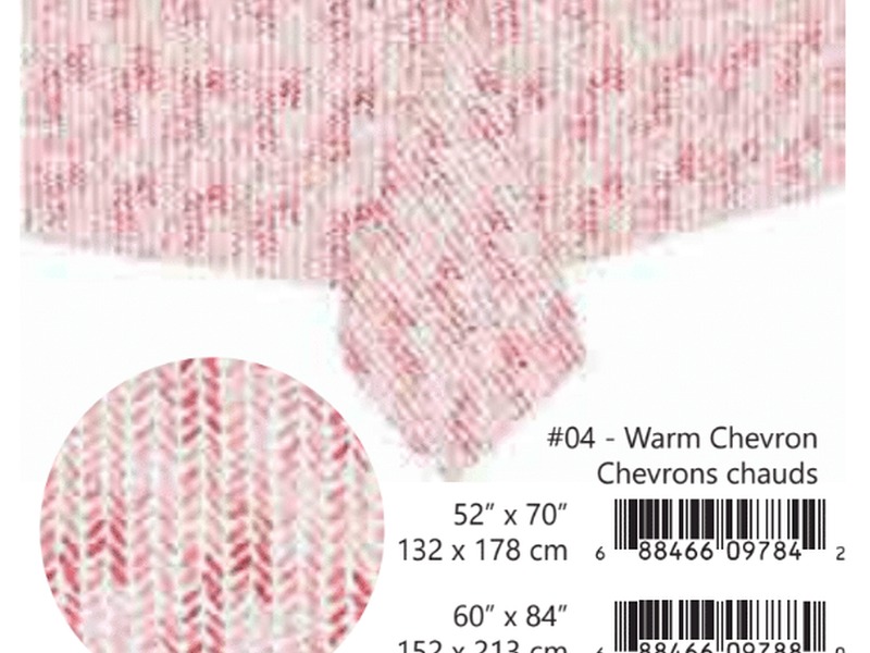 Printed Fabric Tablecloths - Warm Chevron