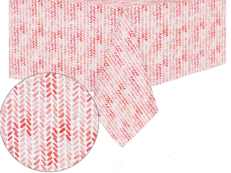 PEVA Printed Tablecloths - Warm Chevron