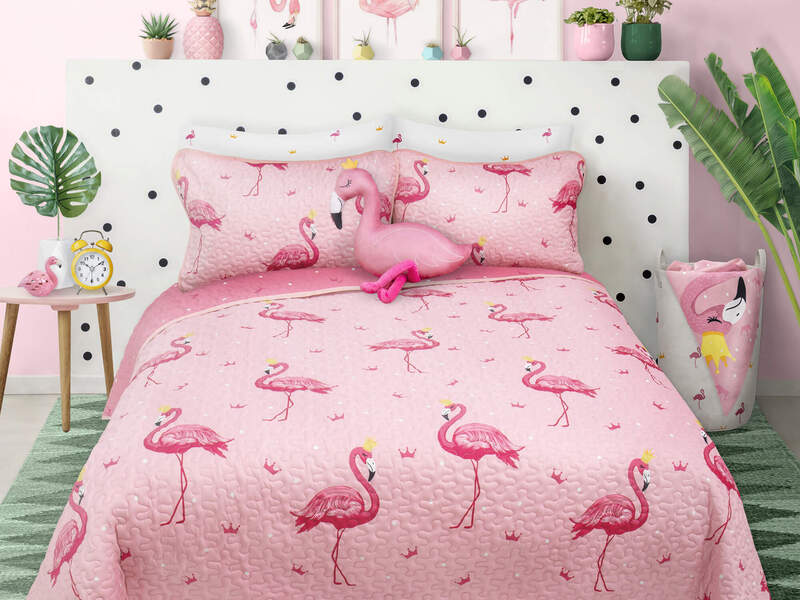 Flamingo Quilt Set <br>Twin Size Only