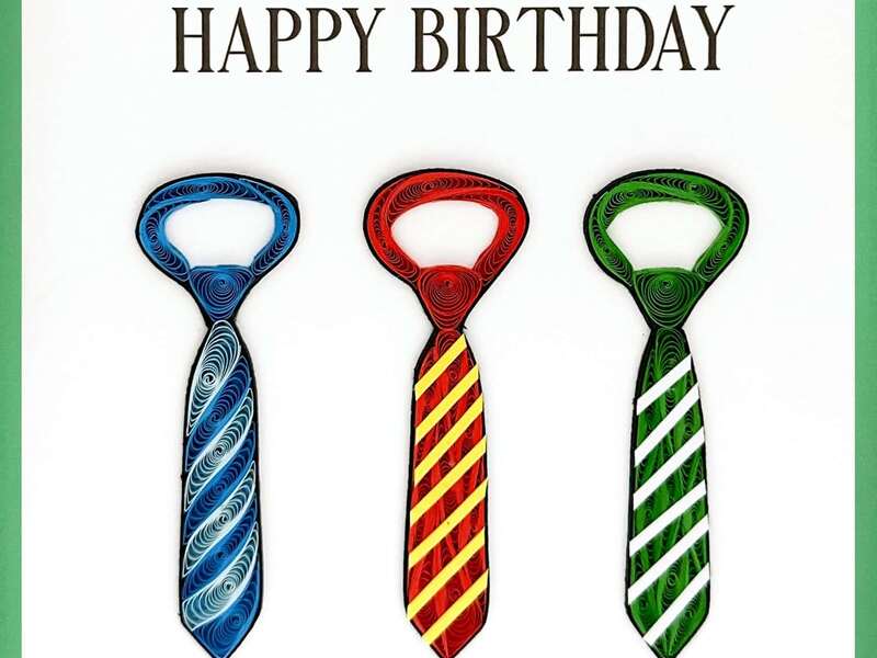 Three Ties Quilling Card