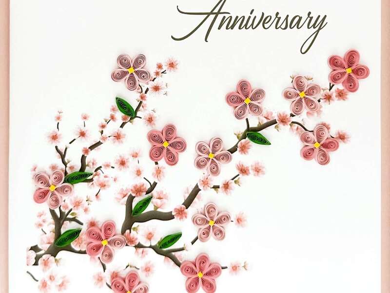 Cherry Blossoms Quilling Card