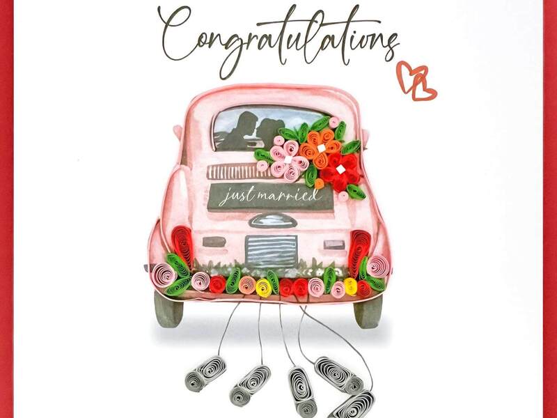 Pink Bug Quilling Card