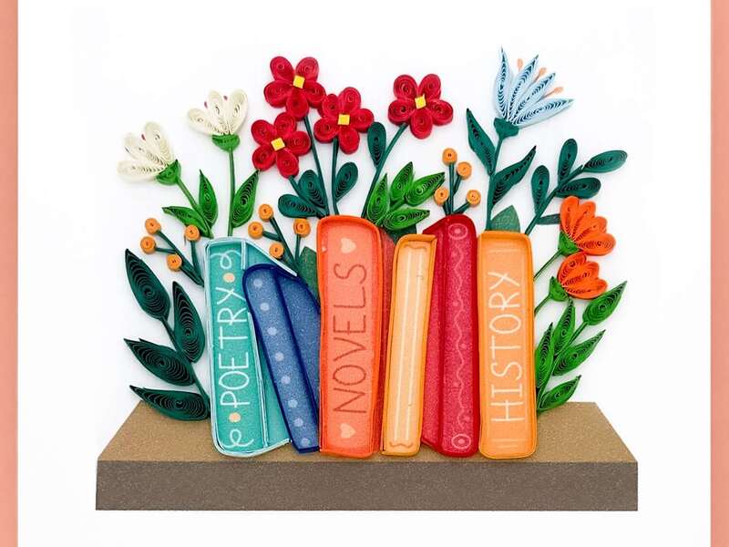 Book Shelf Quilling Card