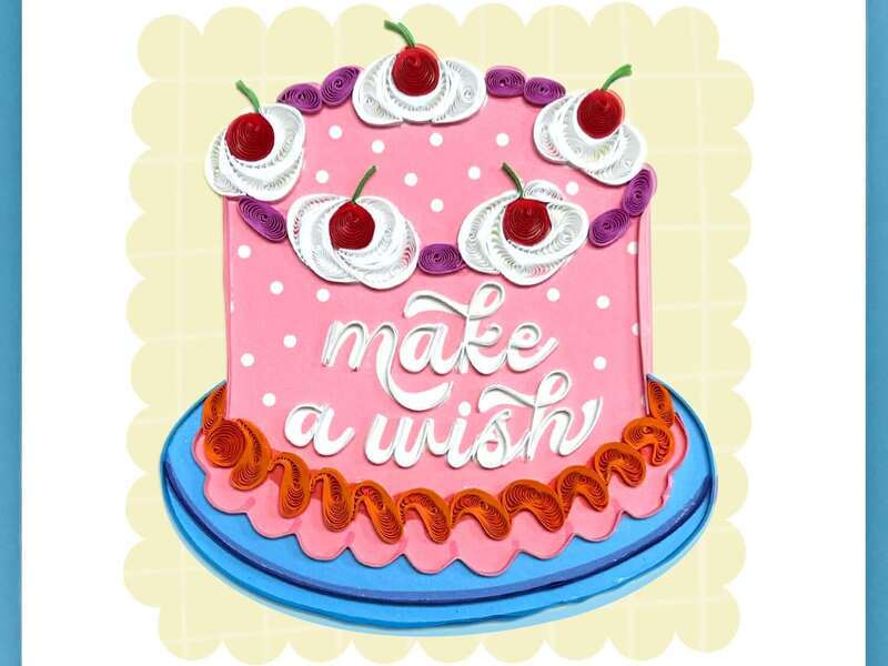 Make a Wish Quilling Card