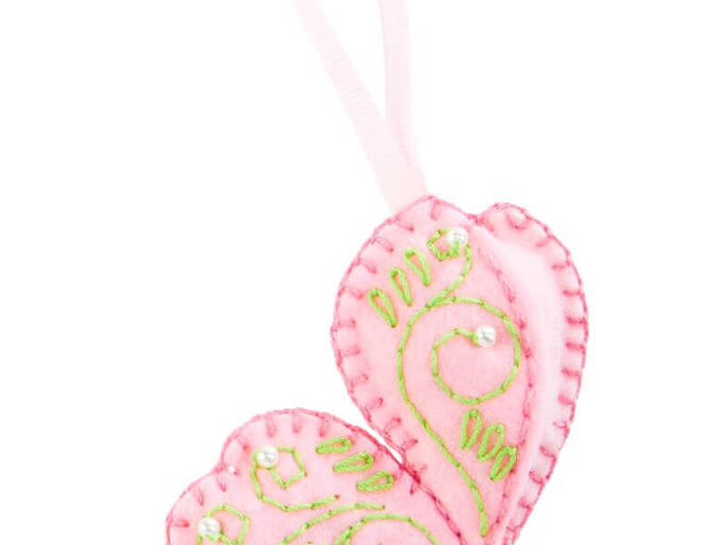 DIY Felt Ornament Kit<br>Pink Butterfly