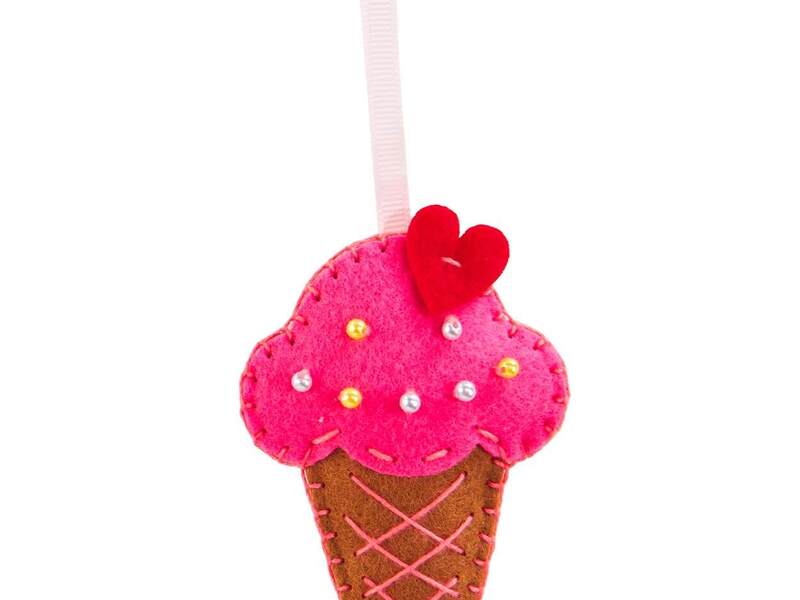 DIY Felt Ornament Kit<br>Ice Cream Cone