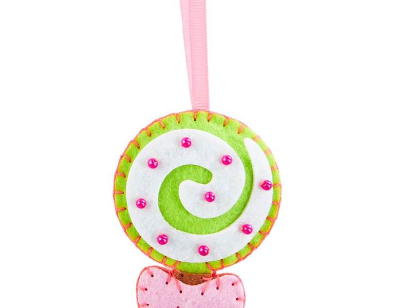 DIY Felt<br>Ornament Kit - Lollipop
