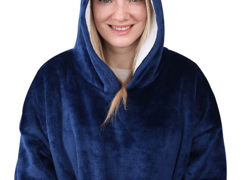 Adult Blankie Sherpa Hoodie Blanket • Heirloom Linens • Canadian