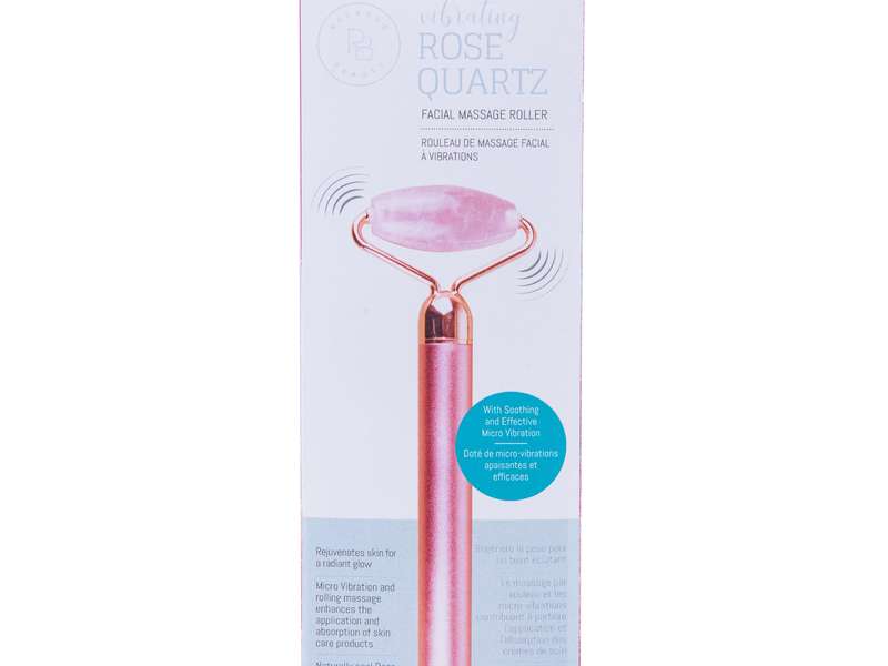 Rose Quartz Vibrating <br> Facial Massage Roller <br> By Relaxus