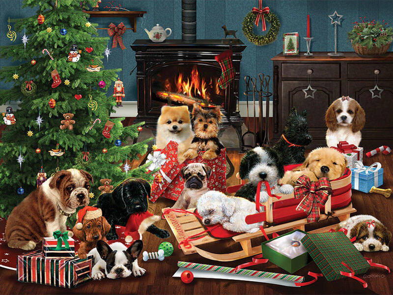 Cobble Hill Puzzles <br> Christmas Puppies (1,000)