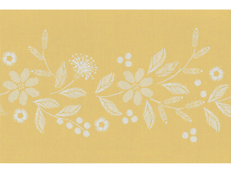 Textaline Examples Printed Textaline Placemats - Yellow Flower • Heirloom Linens ...