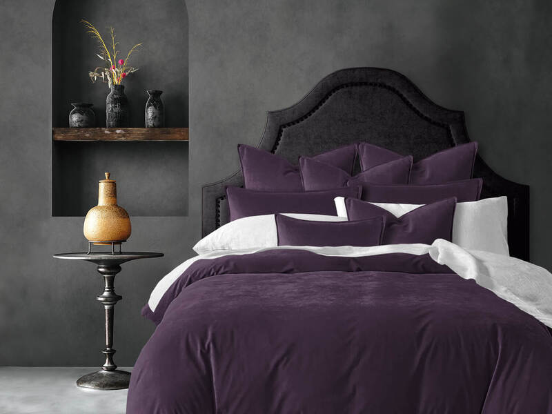 Cascade Eggplant Bedding by 6ix Tailors
