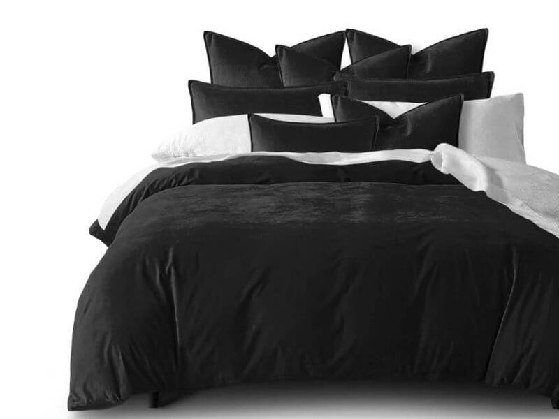 Cascade Velvet Ebony<br>Bedding by 6ix Tailors