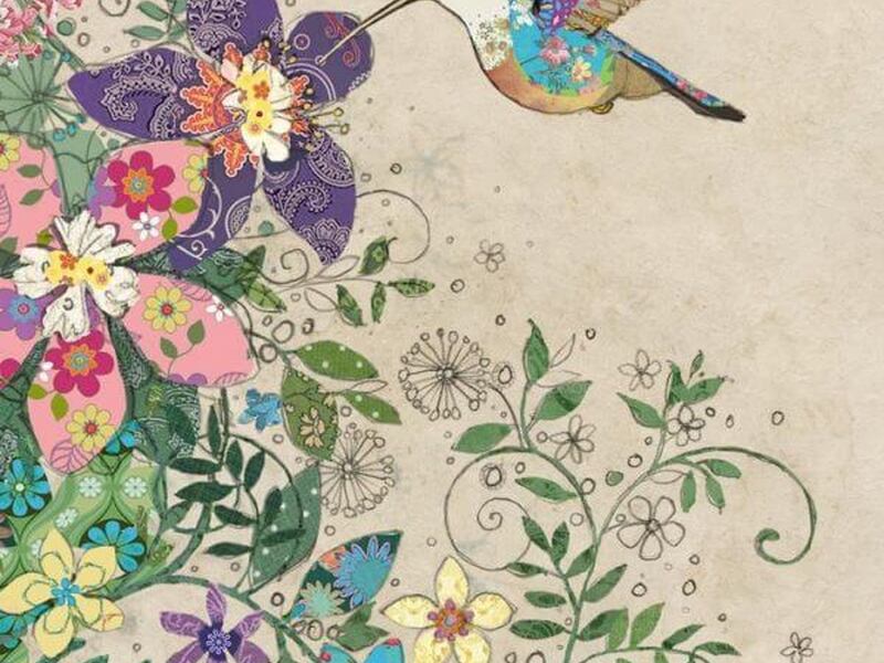 Tropical Hummingbird Card