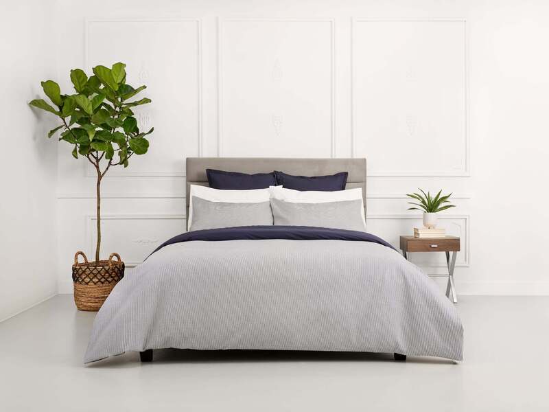 Chalet Stripe Marine Bedding
