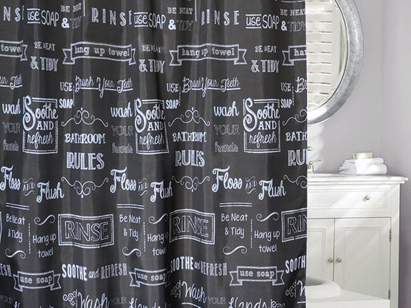 Bathroom Rules <br>Shower Curtain