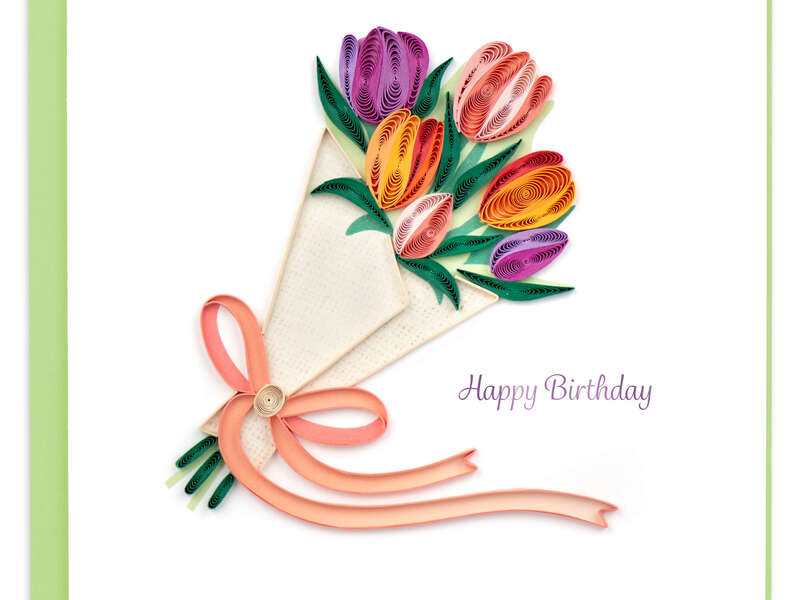 Quilling Card<br>Birthday Tulip