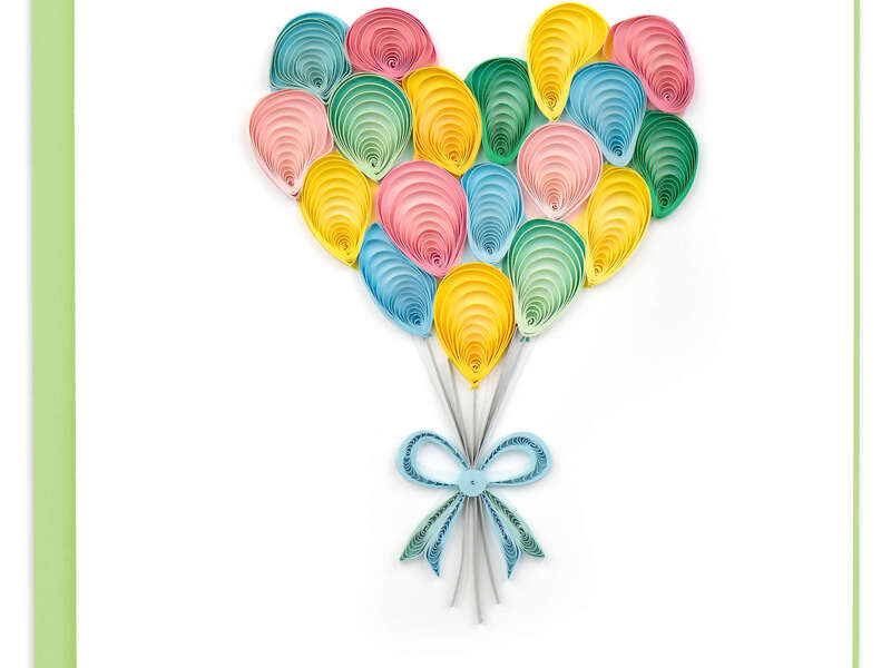 Quilling Card<br>Heart Balloon Bunch