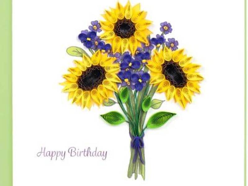 Quilling Card<br>Sunflower Bouquet