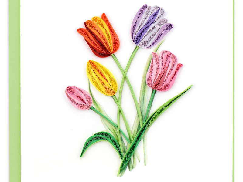 Quilling Card<br>Colourful Tulips