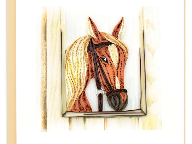 Quilling Card<br>Horse in Stable
