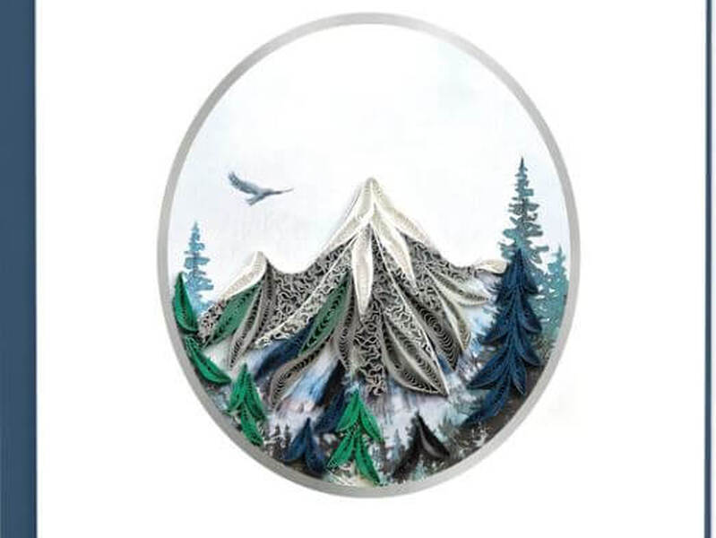 Quilling Card<br>Mountain Landscape