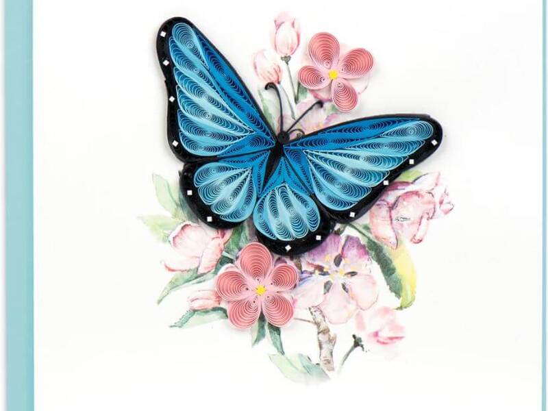Quilling Card<br>Butterfly & Flowers