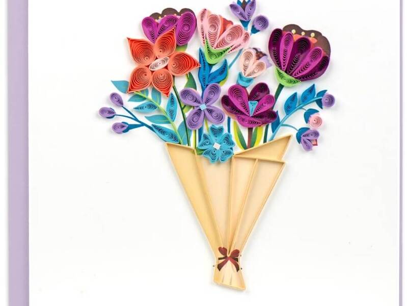 Quilling Card<br>Playful Flower Bouquet