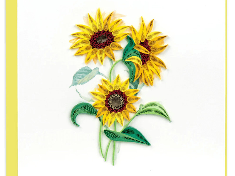 Quilling Card Wild Sunflowers