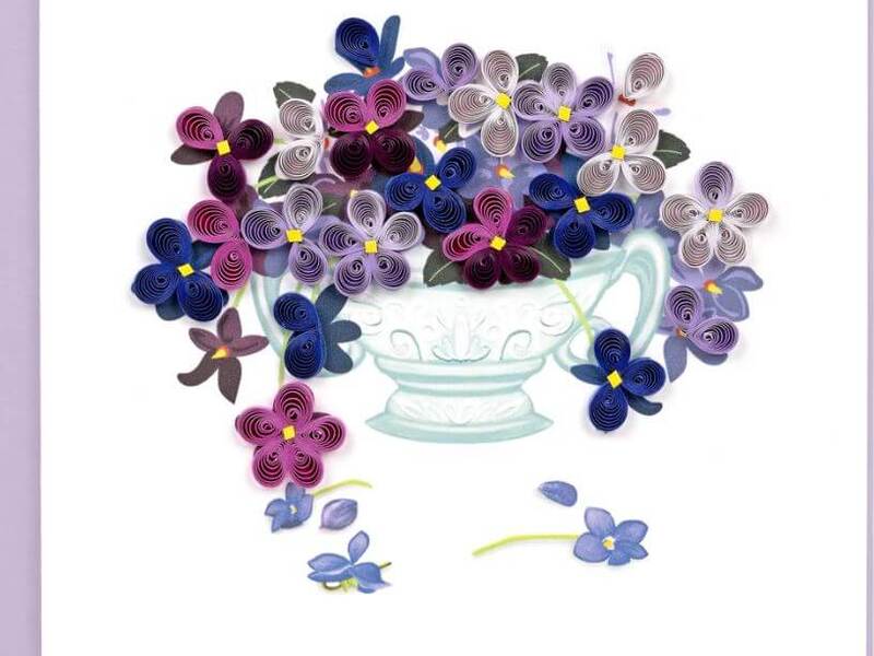 Quilling Card<br>Violet Bouquet