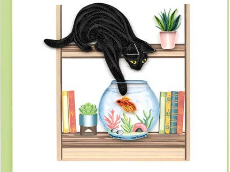 Quilling Card<br>Mischievous Cat