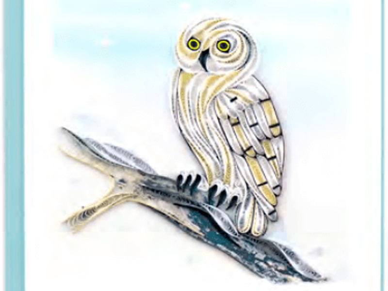 Quilling Card<br>Snowy Owl