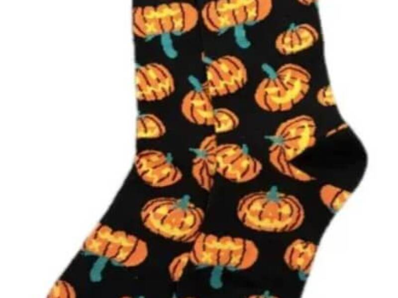 Sock Bros Men's<br>Black Jack-O-Lantern
