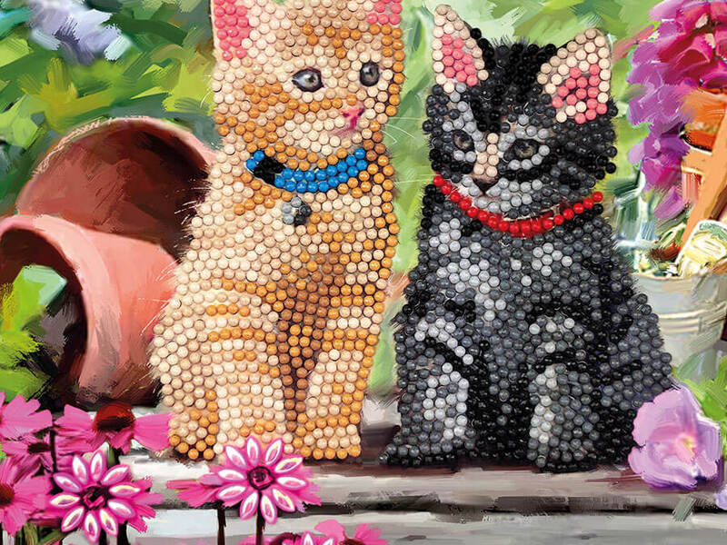 Crystal Art Card Kit Cat Friends