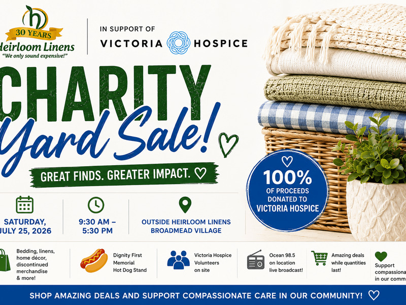 Charity Yard Sale for Victoria Hospice