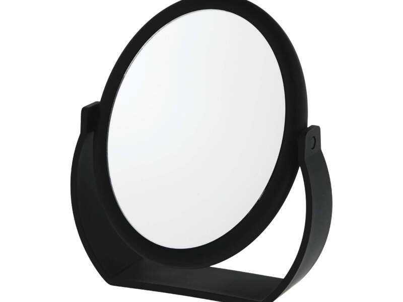 7X Oval Vanity Mirror-Black