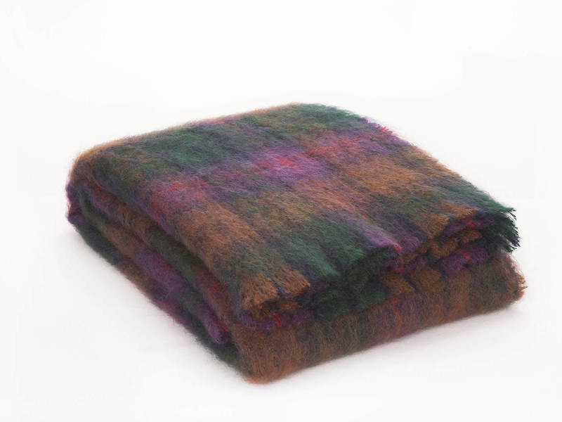 Brushed Mohair Throw Woodland